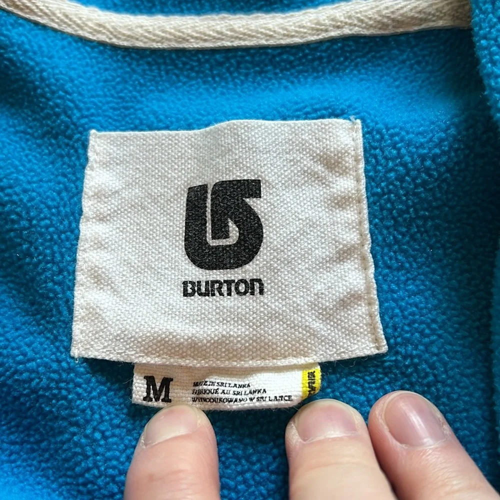 Burton WB Peak Hoodie Sweatshirt Fair Isle Fleece Lined - Picture 4 of 8